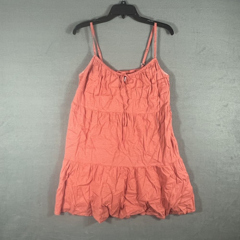 Old Navy Women's S Small Coral Tiered Babydoll Cami Top Adjustable Strap